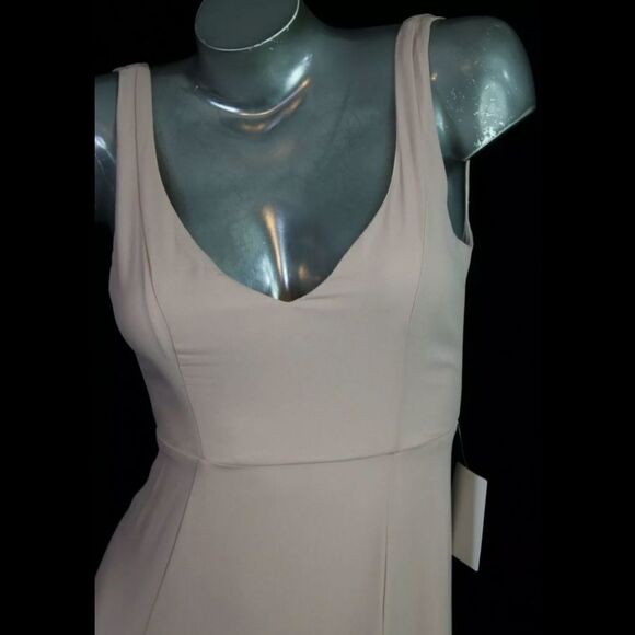 Show Me Your Mumu Jenn Maxi Dress V Neck Dusty Blush Crisp Size XS NWT - Picture 8 of 11
